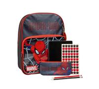 Marvel Spider-Man - Juego de mochila para niños, mochila escolar Spiderman con estuche, calcomanías y llavero, mochila para niños para la escuela primaria, mochila Spidey de regalo
