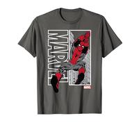 Marvel Spider-Man Marvel Swing Camiseta, Hombre, Asfalto, L