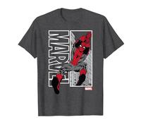 Marvel Spider-Man Marvel Swing Camiseta, Hombre, Jaspeado Oscuro, L