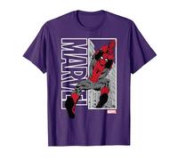 Marvel Spider-Man Marvel Swing Camiseta, Hombre, Morado, 3XL