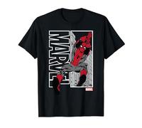 Marvel Spider-Man Marvel Swing Camiseta, Hombre, Negro, L