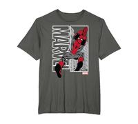 Marvel Spider-Man Marvel Swing Camiseta, Hombre Tallas Grandes, Asfalto, 3X Alto
