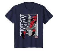 Marvel Spider-Man Marvel Swing Camiseta, Niños, Azul Marino, 10 años