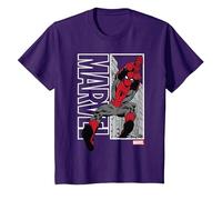 Marvel Spider-Man Marvel Swing Camiseta, Niños, Morado, 8 años