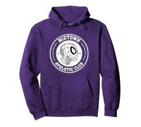 Marvel Spider-Man Midtown Athletic Club Sudadera con Capucha, Unisex para Adultos, Morado, M