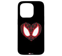 Marvel Spider-Man Miles Morales - Máscara de corazón para el día de San Valentín Carcasa para iPhone 15 Pro