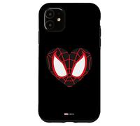 Marvel Spider-Man Miles Morales - Máscara de corazón para el día de San Valentín Carcasa para iPhone 11