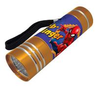 Marvel Spider-Man Mini Linterna, Diseño Spider-Man Linterna, 9 LED, Incluye Corra de Muñeca, Regalo para Niños | Naranja