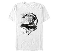 Marvel Spider-Man No Way Home Black and White Paint Splatter Men's T-Shirt Camiseta, Blanco, XL para Hombre