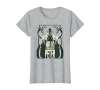 Marvel Spider-Man: No Way Home Doc Ock Hello Peter Camiseta, Mujer, Gris Jaspeado, 3XL
