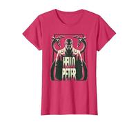 Marvel Spider-Man: No Way Home Doc Ock Hello Peter Camiseta, Mujer, Rojo Jaspeado, XL