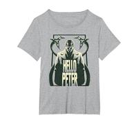 Marvel Spider-Man: No Way Home Doc Ock Hello Peter Camiseta, Mujer Tallas Grandes, Gris Jaspeado, 3XL Grande
