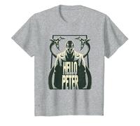 Marvel Spider-Man: No Way Home Doc Ock Hello Peter Camiseta, Niños, Gris Jaspeado, 6 años