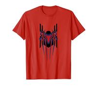 Marvel Spider-Man: No Way Home Masked Spider-Men Trio Camiseta, Hombre, Rojo, M