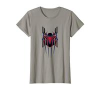 Marvel Spider-Man: No Way Home Masked Spider-Men Trio Camiseta, Mujer, Pizarra, M