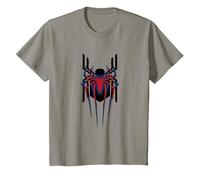 Marvel Spider-Man: No Way Home Masked Spider-Men Trio Camiseta, Niños, Pizarra, 6 años