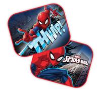Marvel Spider-Man Parasoles PROTECCIÓN Solar para el Coche para Ventana, con ventosas Set 2 Piezas