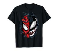 Marvel Spider-Man Peter Venom Split Face Camiseta