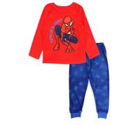 Marvel Spider-Man - Pijama de forro polar para niños, 2-8 años, parte superior roja, pantalones azules, multicolor, 4-5 años