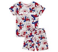 Marvel Spider-Man Pijama Niño | Conjunto de Pijama con Camiseta de Manga Corta y Shorts Cortos de superhéroe Gris para Niño | Película Cómics Personajes Mercancías Regalos