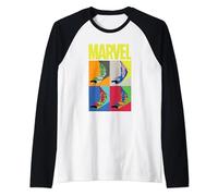 Marvel Spider Man Pop Art Camiseta Manga Raglan