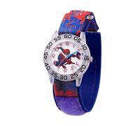 Marvel Spider-Man - Reloj analógico de cuarzo con correa de nailon para niños, Azul, Azul, tira