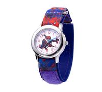 Marvel Spider-Man - Reloj analógico de cuarzo con correa de nailon para niños, Azul, Azul, tira