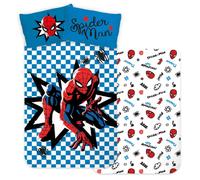 Marvel Spider-Man Ropa de Cama Reversible Set "Helden-Power" 135x200cm 80x80cm