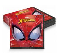 Marvel Spider-Man - Servilletas de almuerzo - 16 unidades | Servilletas de papel de 2 capas de 6.5 pulgadas para niños, suministros de fiesta de cumpleaños de Spider-Man, vajilla y decoraciones de