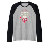 Marvel Spider-Man Stick with Me Valentine's Day Heart Camiseta Manga Raglan