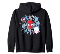 Marvel Spider-Man Team Spidey Big Face Collage Sudadera con Capucha