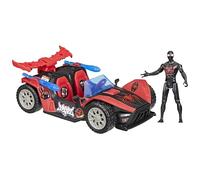 Marvel Spider-Man VenomVersus, Epic World of Action, Bólido Lanzador de Miles Morales, Figura y Coche de Juguete, Juguetes de superhéroes, A Partir de 4 años