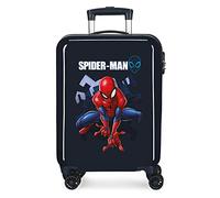 Marvel Spiderman Action Maleta de cabina Azul 37x55x20 cms Rígida ABS Cierre combinación 34L 2,6Kgs 4 Ruedas Dobles Equipaje de Mano