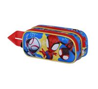 Marvel Spiderman Amazing-Estuche Portatodo 3D Doble, Rojo, 22 x 10 cm