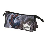 Marvel Spiderman Arachnid-Portatodo Triple FAN 2.0, Rojo, 23 x 11 cm