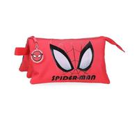 Marvel Spiderman Authentic Estuche Triple Rojo 22x12x5 cms Poliéster L