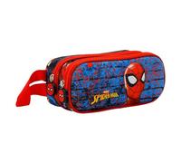 Marvel Spiderman Badoom-Estuche Portatodo 3D Doble, Rojo, 22 x 9.5 cm