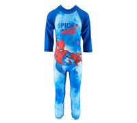 Marvel Spiderman Bañador para Niños, Traje de Baño Proteccion UV Conjunto de Una Pieza Natación, Camiseta y Pantalon de Baño, Tallas 3 a 8 Años (FR/ES, Edad, 6 años, Regular, Azul)