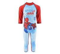Marvel Spiderman Bañador para Niños, Traje de Baño Proteccion UV Conjunto de Una Pieza Natación, Camiseta y Pantalon de Baño, Tallas 3 a 8 Años (FR/ES, Edad, 3 años, Regular, Rojo)