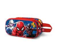 Marvel Spiderman Best Team-Estuche Portatodo 3D Doble, Azul, 22 x 10 cm