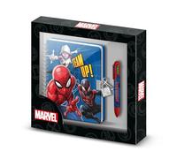 Marvel Spiderman Best Team-Pack de Diario A5 + Bolígrafo de 6 Colores, Azul