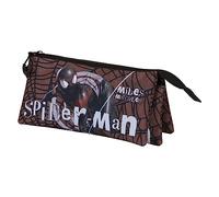 Marvel Spiderman Blackspider-Portatodo Triple FAN 2.0, Rojo, 23 x 11 cm