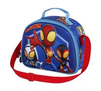 Marvel Spiderman, Bolsa Portamerienda 3D, 25.5 x 20 cm, Azul Spinners