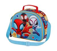 Marvel Spiderman, Bolsa Portamerienda 3D, 25.5 x 20 cm, Azul Three