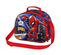 Marvel Spiderman, Bolsa Portamerienda 3D, 25.5 x 20 cm, Rojo Mighty