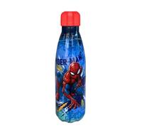 Marvel Spiderman Botella Reutilizable, Diseño Aluminio Resistente, Botella de Agua para Niños, Cantimplora Spiderman, Botella de Viaje, Capacidad 500 ml | Azul