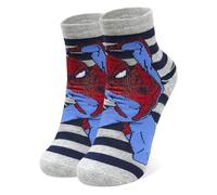 Marvel Spiderman - Calcetines de Spiderman Vengadores para Niño, de algodón (IT, Edición, 23, 26, Gris)