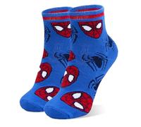 Marvel Spiderman - Calcetines de Spiderman Vengadores para Niño, Hechos de Algodón (IT, Talla, 23, 26, Azul)