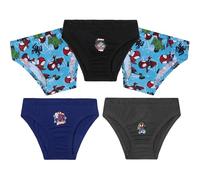Marvel Spiderman Calzoncillos Niño Slip Bebe Hulk Avengers Superheroes Transpirables Ropa Interior Multipack de 5 (3-4 Años, Azul Spidey)
