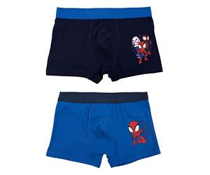 Marvel Spiderman Calzoncillos para niños Calzoncillos Ropa Interior Azul (Paquete de 2) (as3, Numeric, Numeric_122, Numeric_128, Regular)